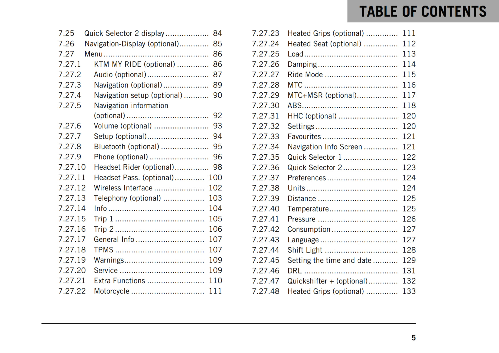 Official KTM 2018 1290 Super Adventure S US Owners Manual (Digital & Physical Copy)