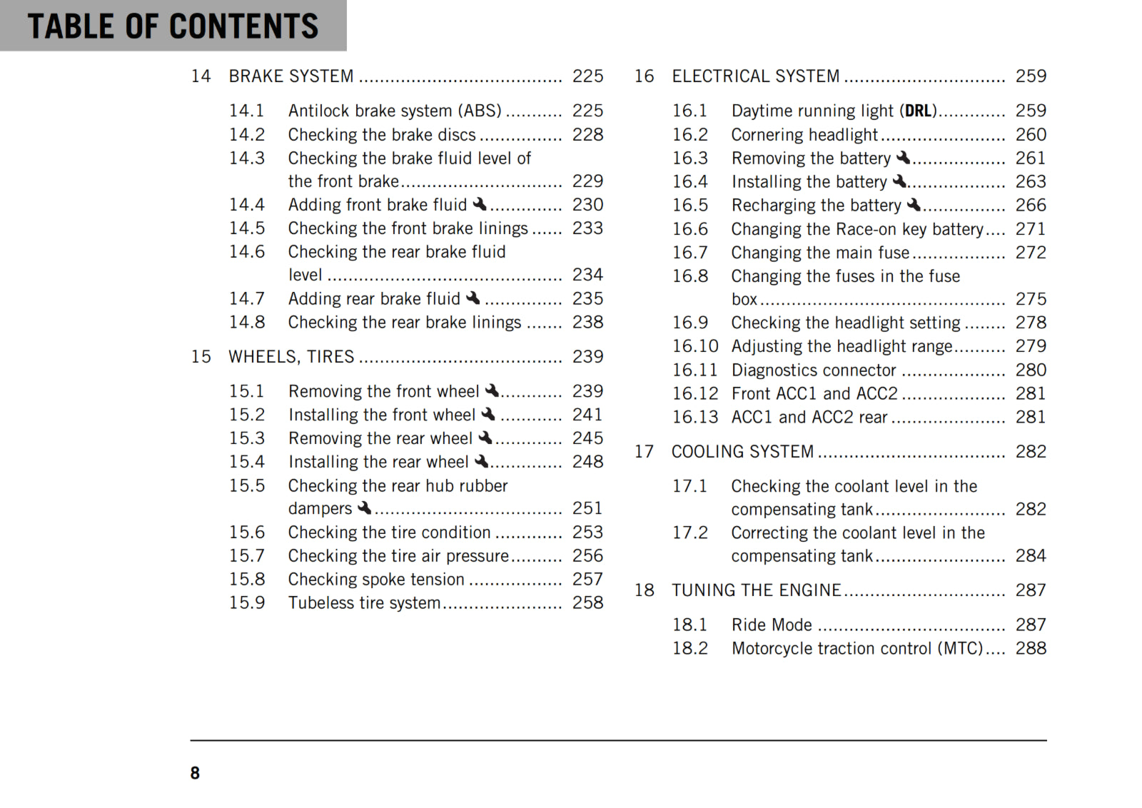 KTM 2018 - 1290 SUPER ADVENTURE R - OWNERS MANUAL USER GUIDE