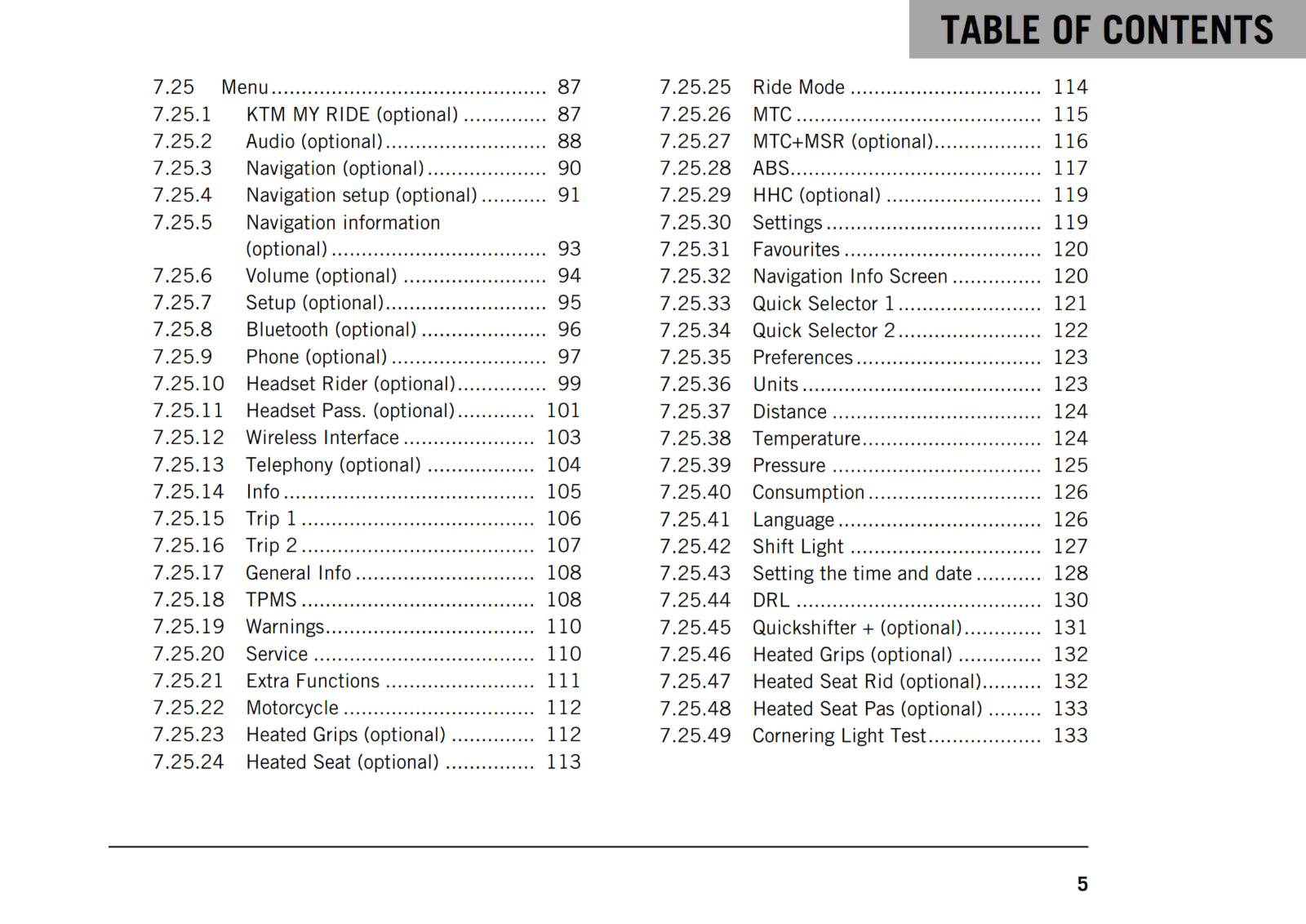 KTM 2018 - 1290 SUPER ADVENTURE R US - OWNERS MANUAL USER GUIDE