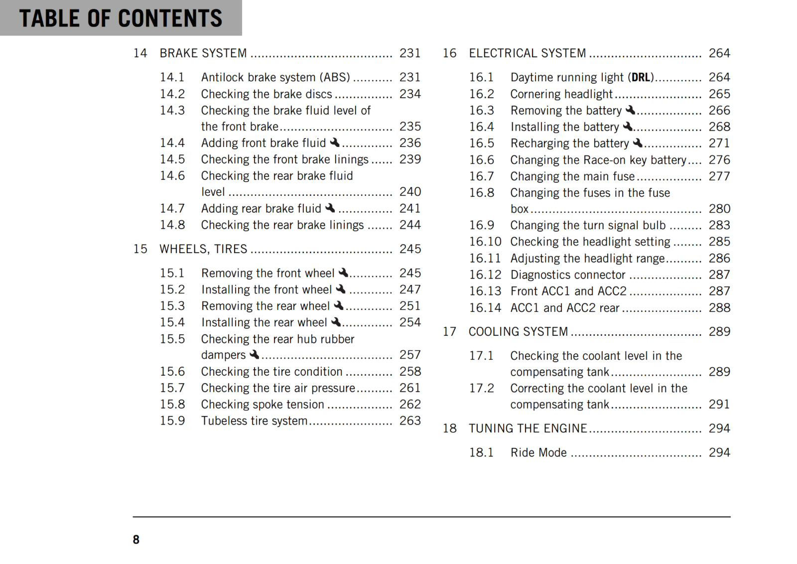 KTM 2018 - 1290 SUPER ADVENTURE R US - OWNERS MANUAL USER GUIDE