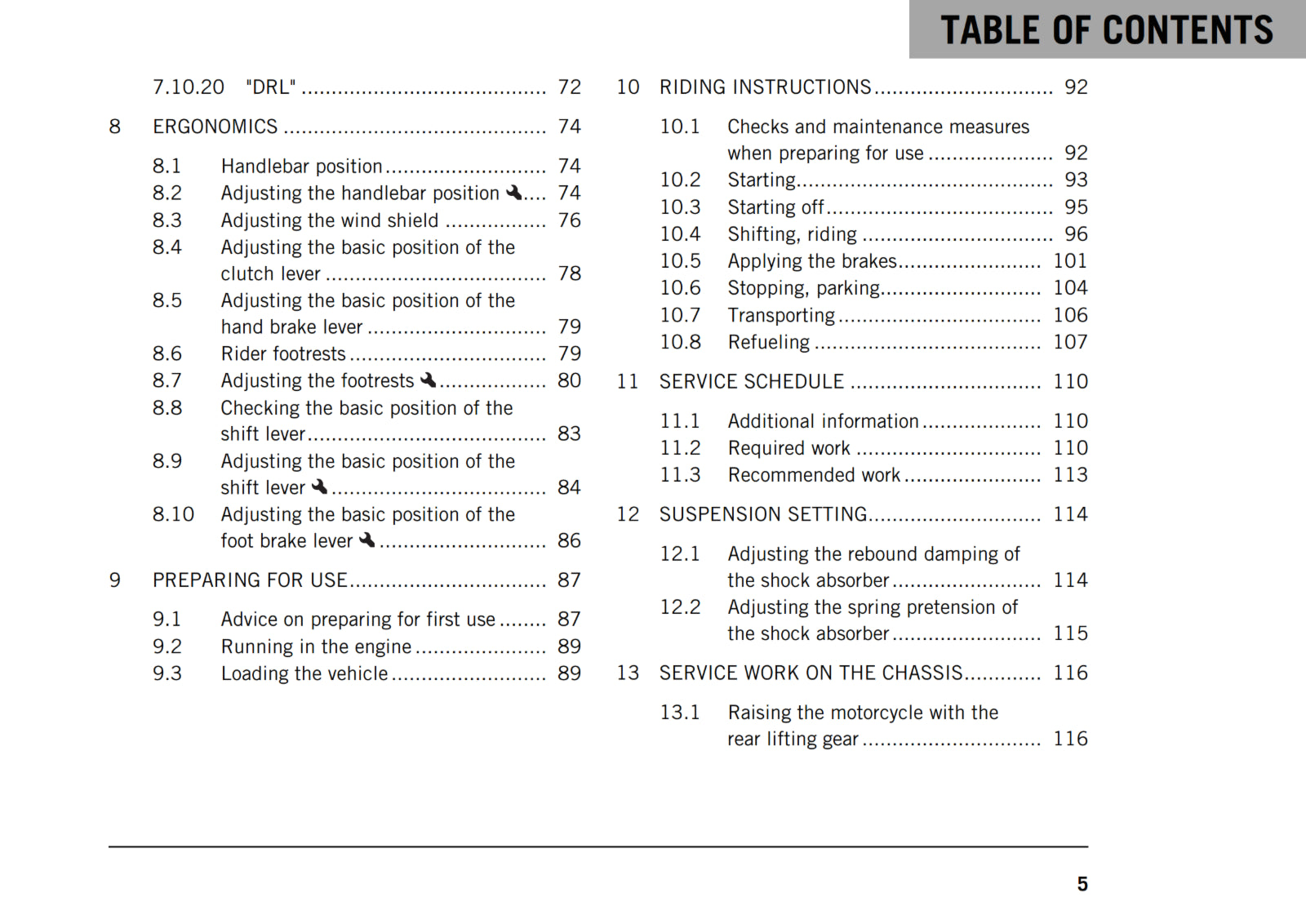 KTM 2018 - 1090 ADVENTURE - OWNERS MANUAL USER GUIDE