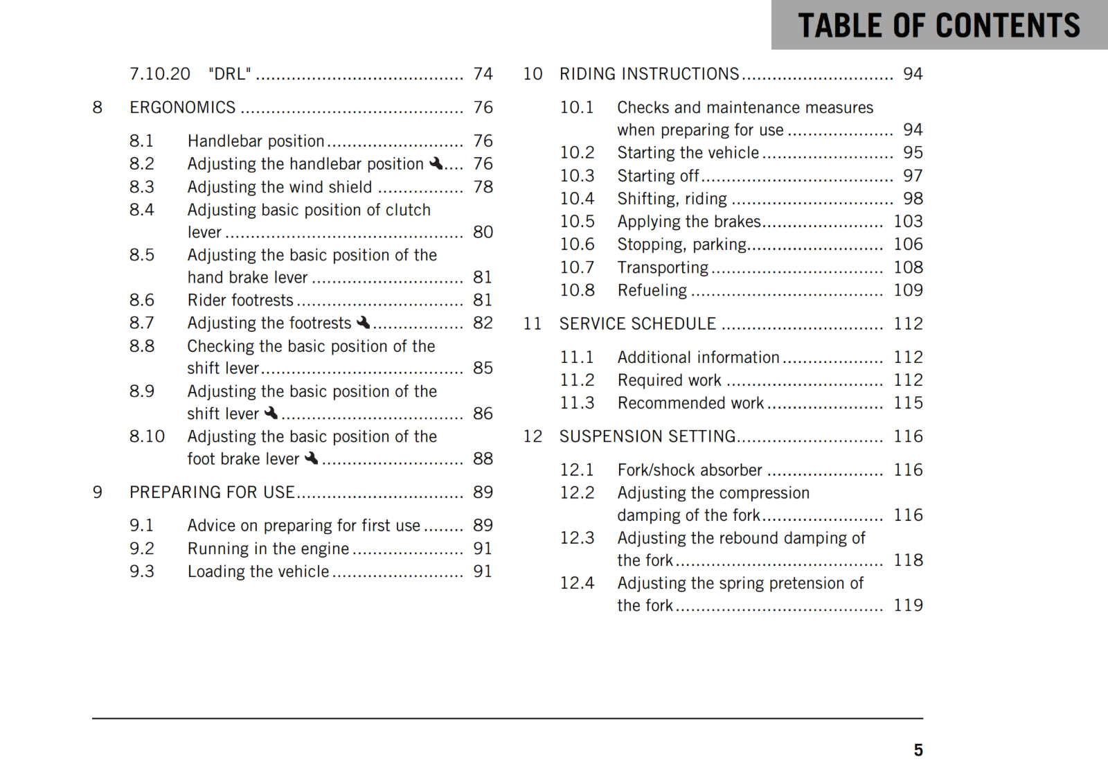KTM 2018 - 1090 ADVENTURE R - OWNERS MANUAL USER GUIDE