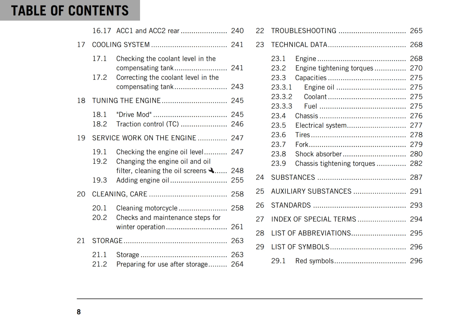KTM 2018 - 1090 ADVENTURE R - OWNERS MANUAL USER GUIDE
