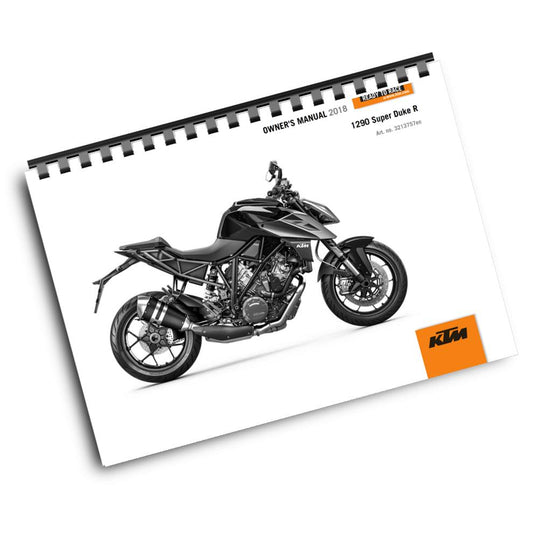 KTM 2018 - 1290 SUPER DUKE R - OWNERS MANUAL USER GUIDE