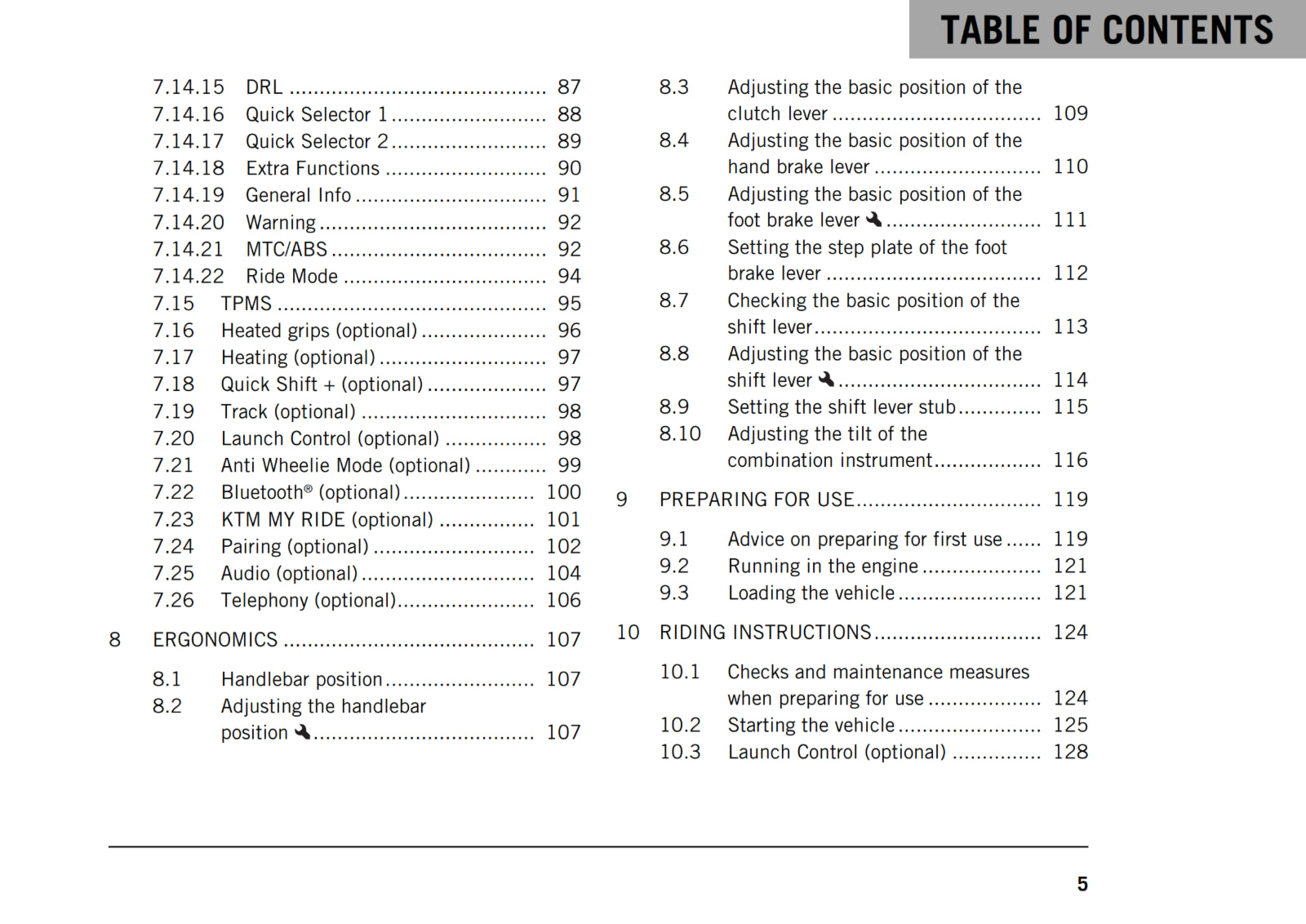 Official KTM 2018 1290 Super Duke R US Owners Manual (Digital & Physical Copy)