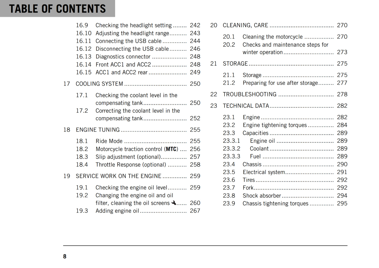 Official KTM 2018 1290 Super Duke R US Owners Manual (Digital & Physical Copy)