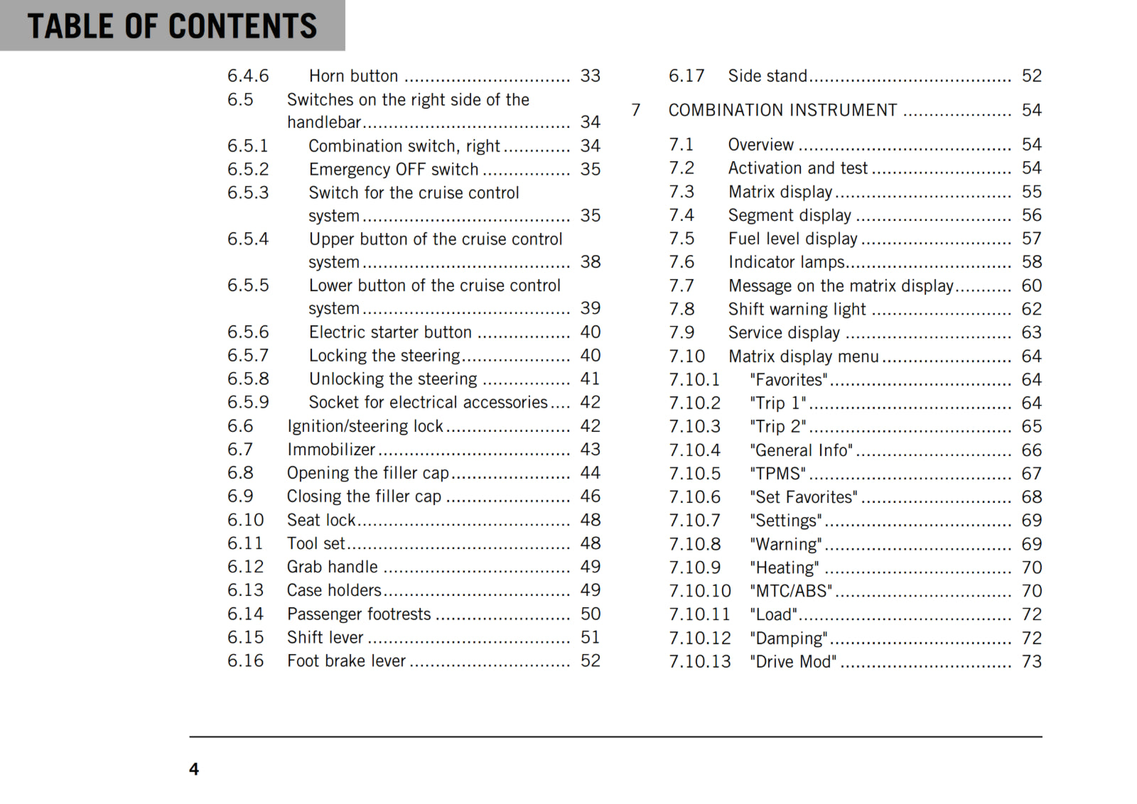 KTM 2018 - 1290 SUPER DUKE GT - OWNERS MANUAL USER GUIDE