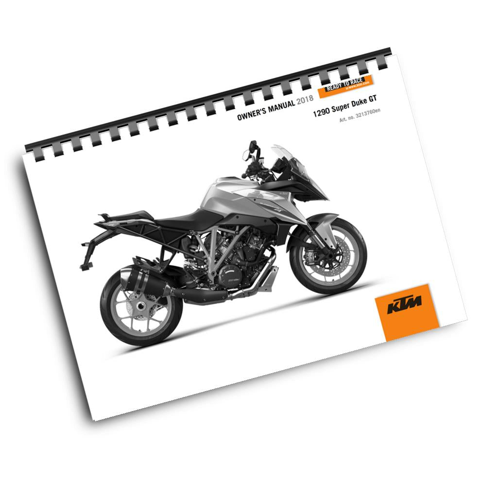 KTM 2018 - 1290 SUPER DUKE GT US - OWNERS MANUAL USER GUIDE