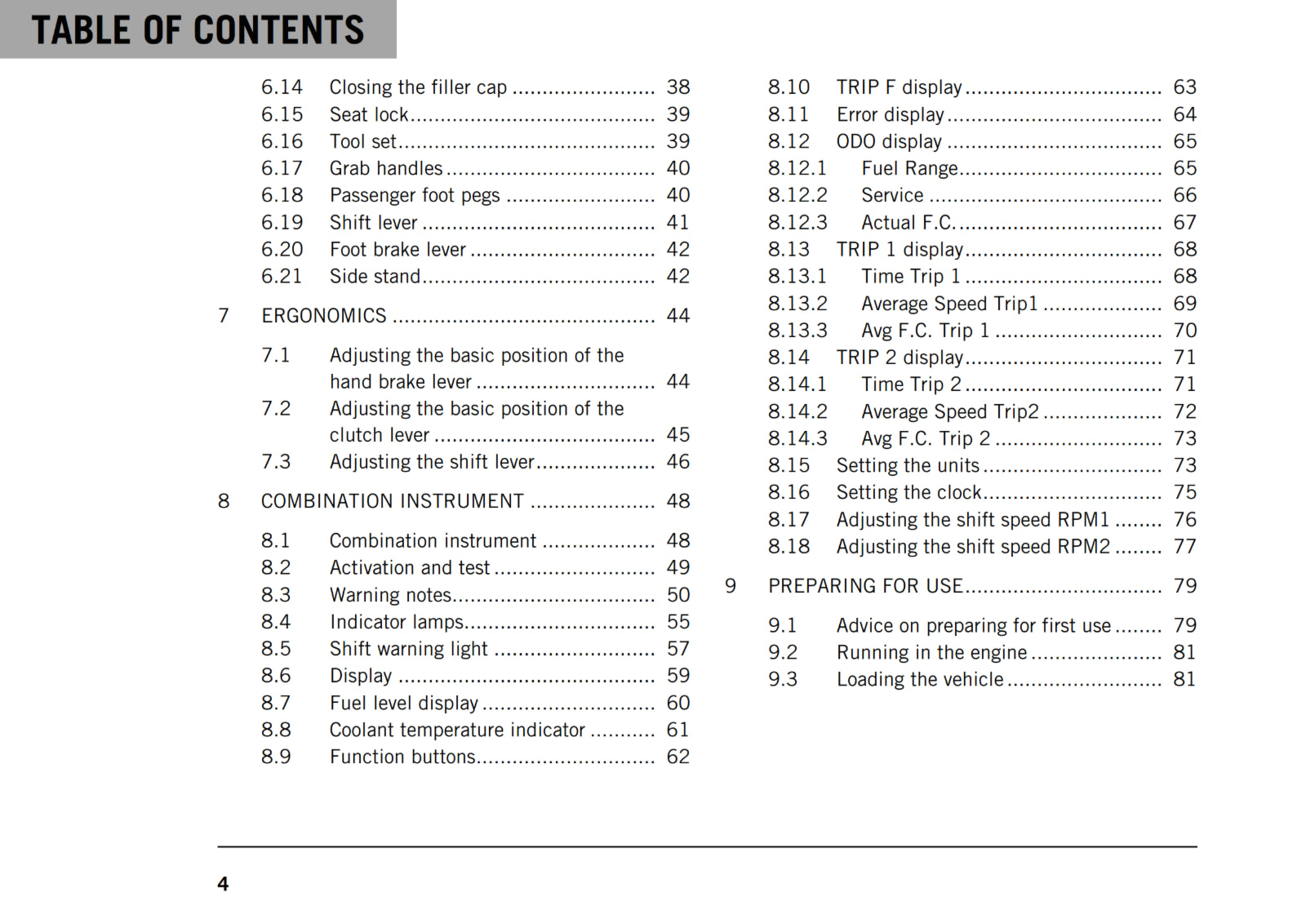 KTM 2018 - RC 390- OWNERS MANUAL USER GUIDE
