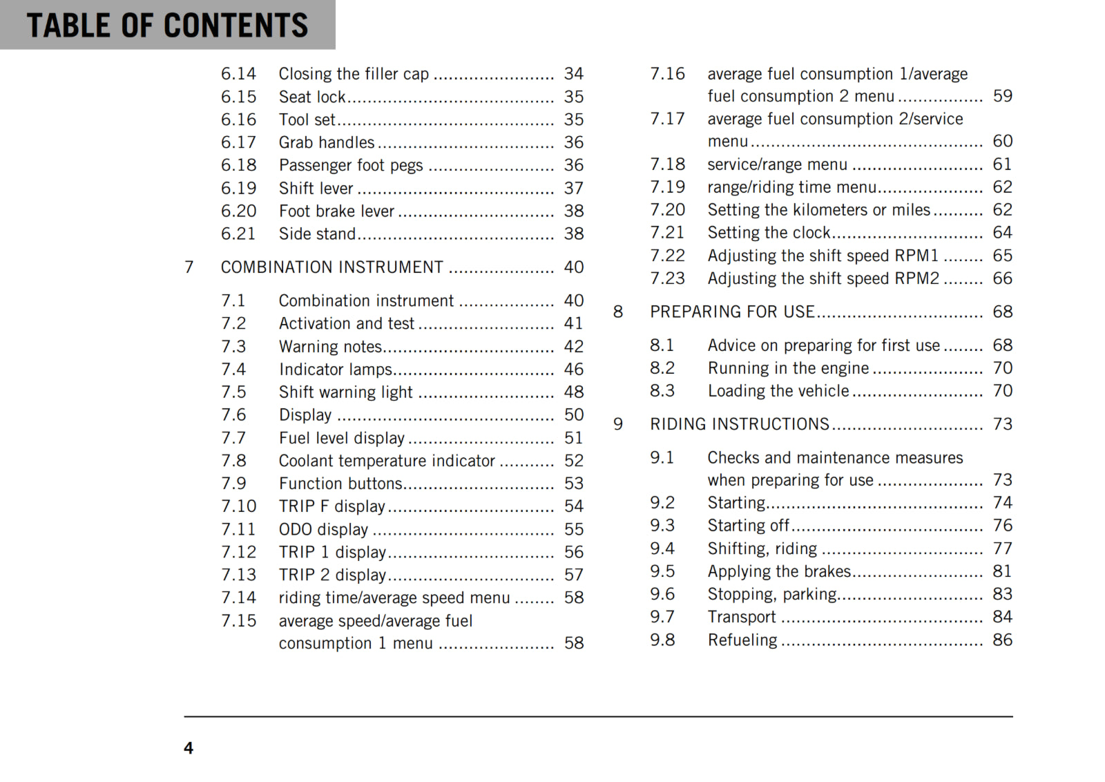 KTM 2018 - 200 DUKE - OWNERS MANUAL USER GUIDE