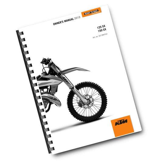KTM 2019 - 125 150 SX - OWNERS MANUAL USER GUIDE