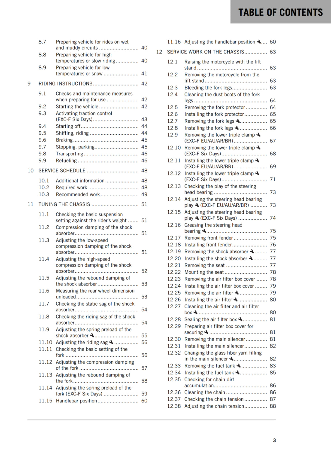 Official KTM 2019 250 EXC-F & 250 EXC-F Six Days Owners Manual (Digital & Physical Copy)