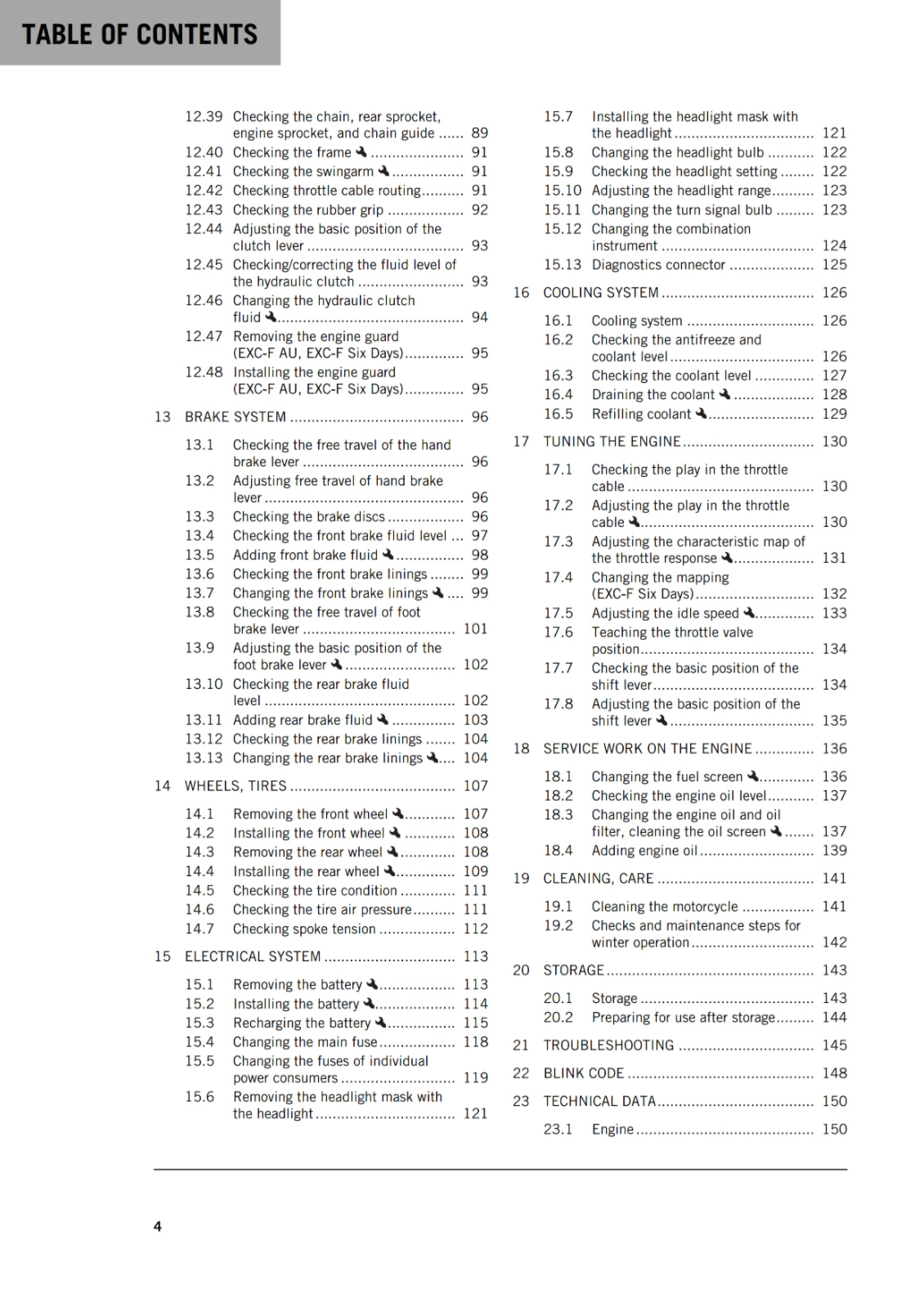 Official KTM 2019 250 EXC-F & 250 EXC-F Six Days Owners Manual (Digital & Physical Copy)