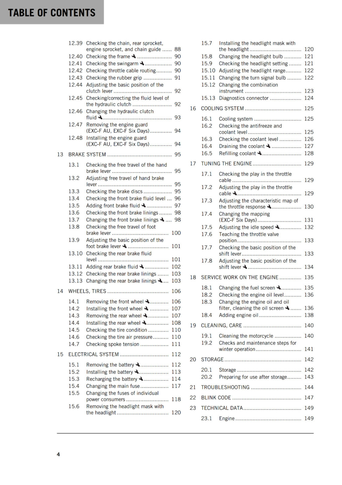 KTM 2019 - 350 EXC-F SIX DAYS - OWNERS MANUAL USER GUIDE