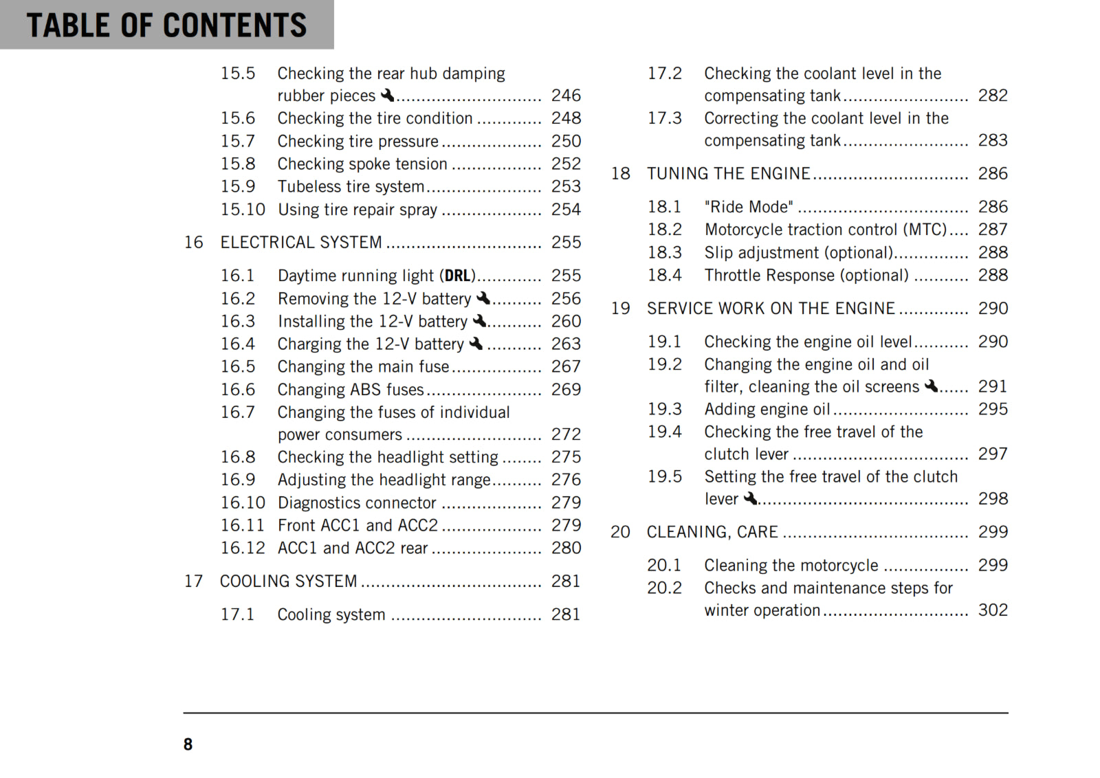 KTM 2019 - 790 ADVENTURE - OWNERS MANUAL USER GUIDE