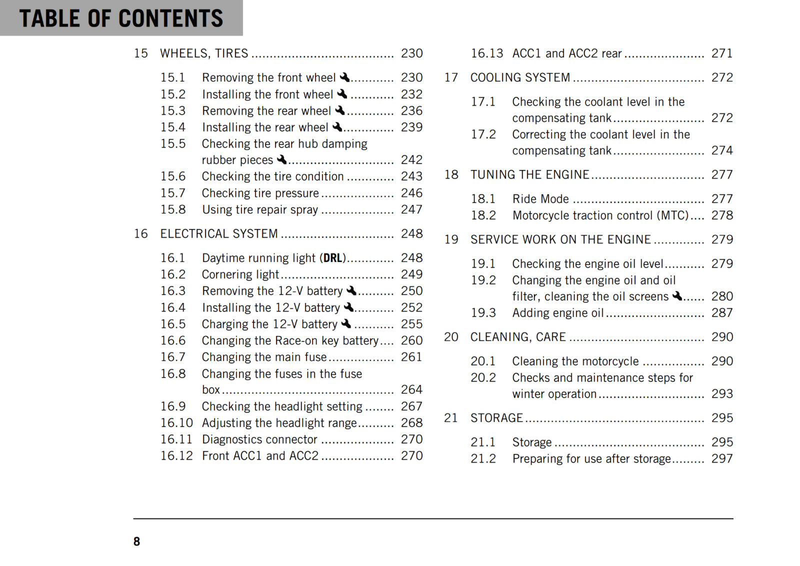 KTM 2019 - 1290 SUPER ADVENTURE S - OWNERS MANUAL USER GUIDE