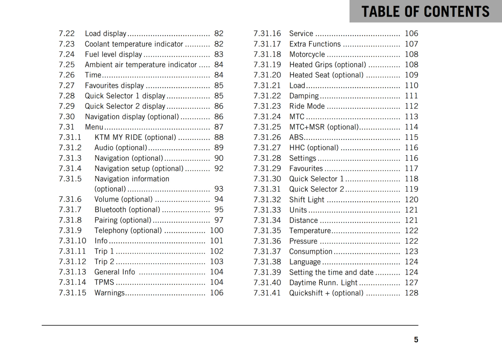 Official KTM 2019 1290 Super Duke GT Owners Manual (Digital & Physical Copy)