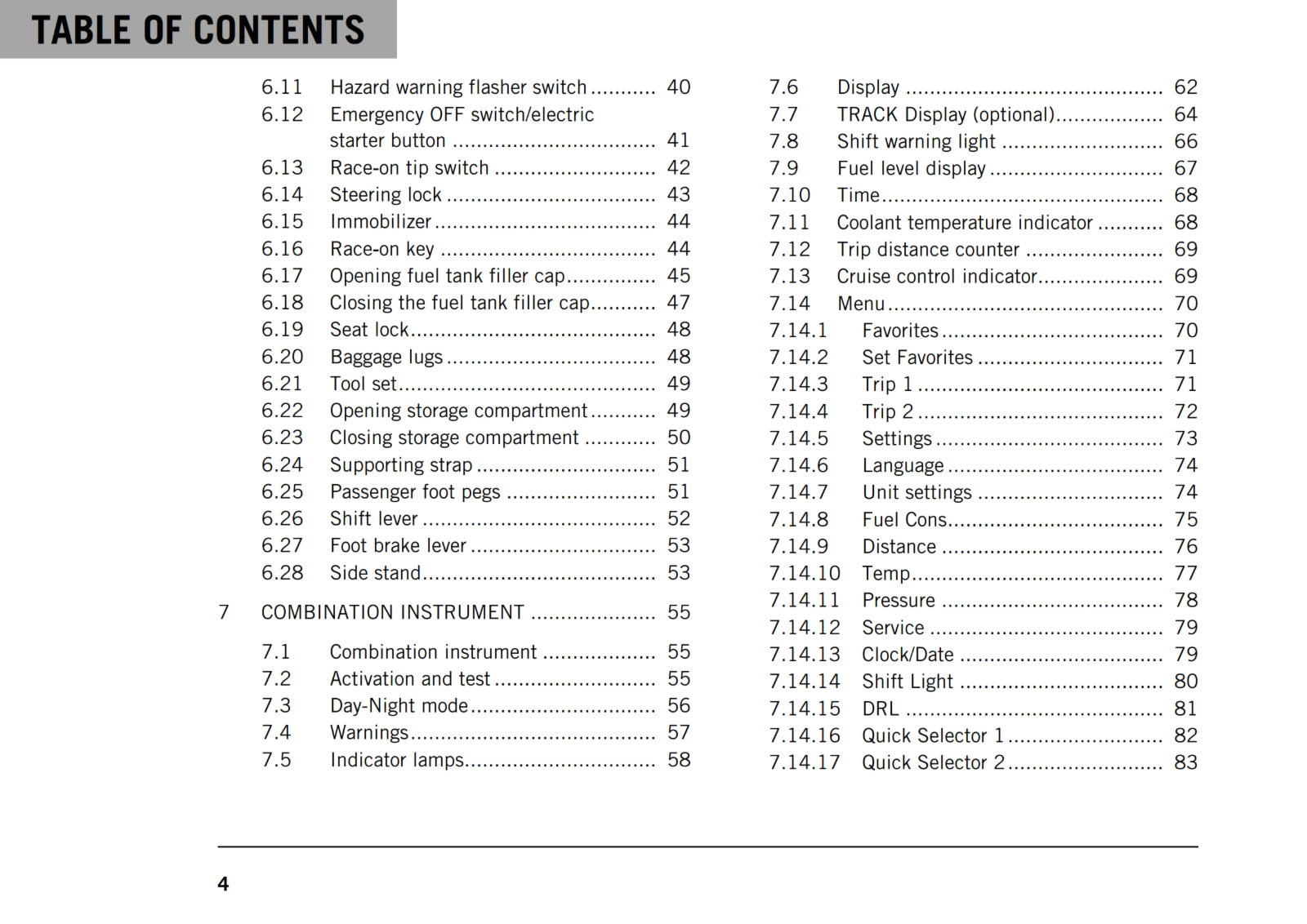 KTM 2019 - 1290 SUPER DUKE R - OWNERS MANUAL USER GUIDE