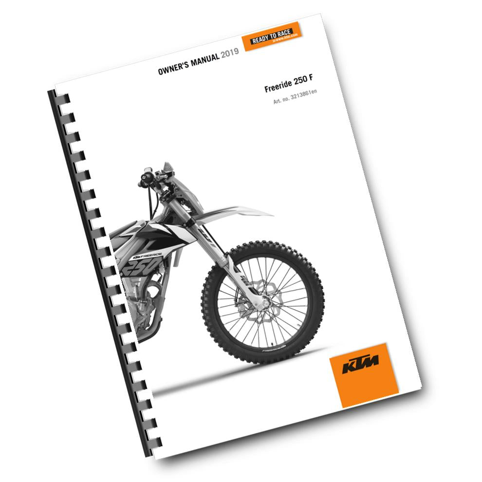 Official KTM 2019 Freeride 250 F Owners Manual (Digital & Physical Copy)