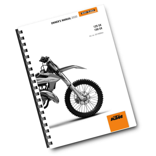 Official KTM 2020 125 SX & 150 SX Owners Manual (Digital & Physical Copy)