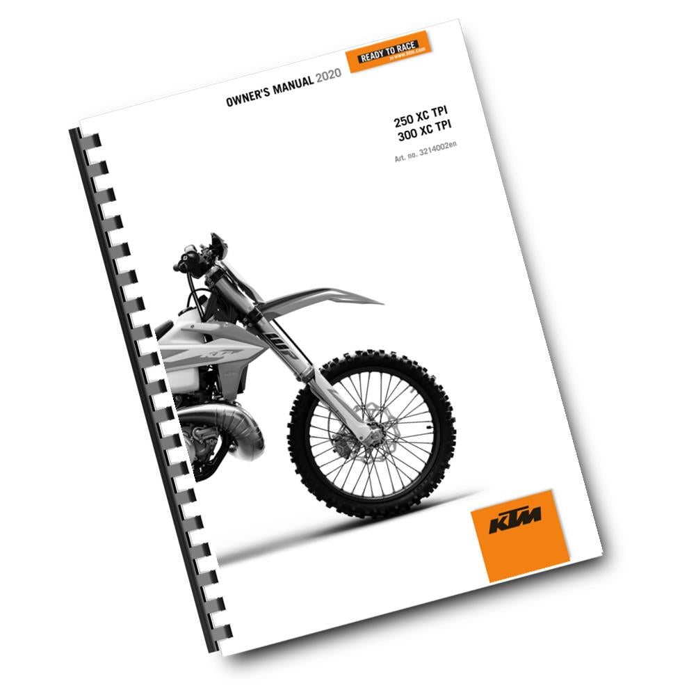 Official KTM 2020 250 XC TPI & 300 XC TPI Owners Manual (Digital & Physical Copy)