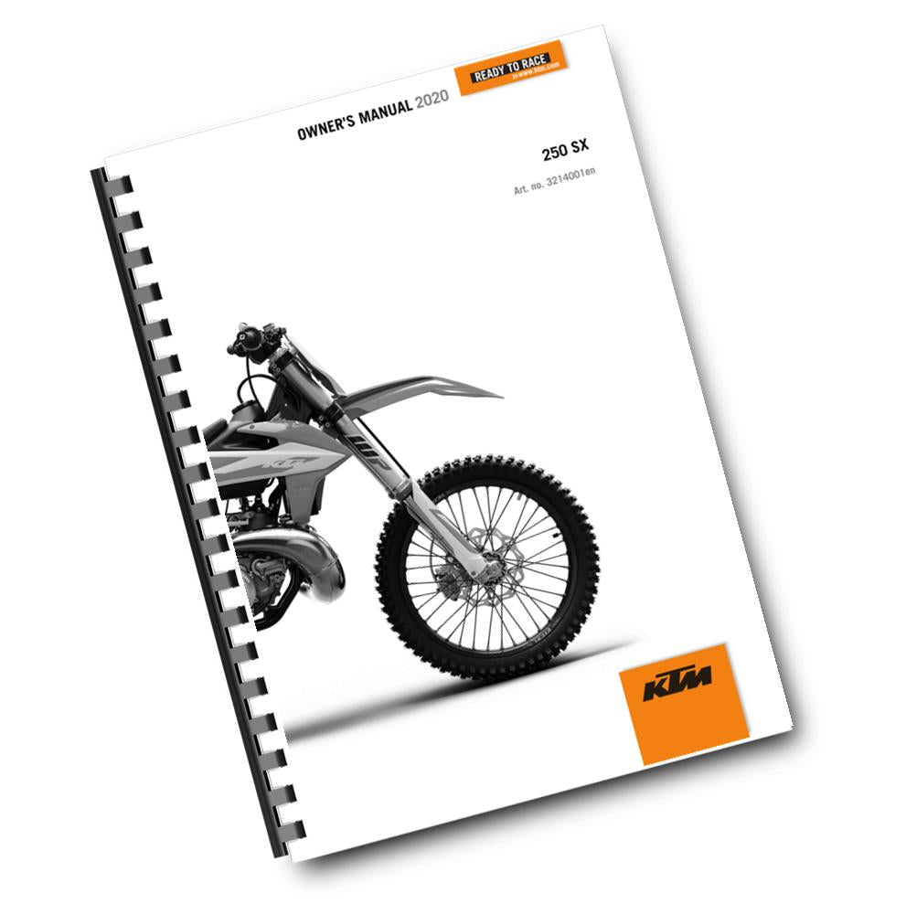Official KTM 2020 250 SX Owners Manual (Digital & Physical Copy)
