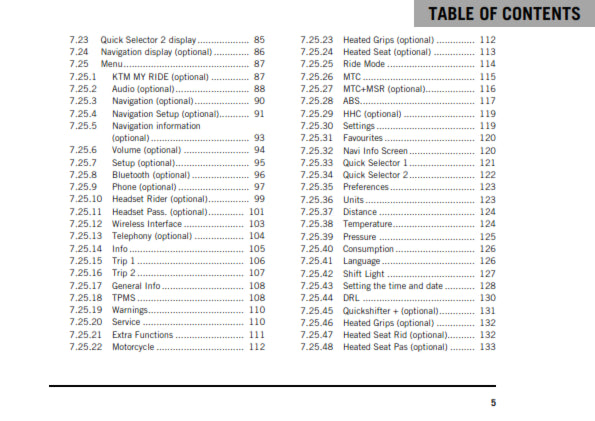 KTM 2020 - 1290 SUPER ADVENTURE R US - OWNERS MANUAL USER GUIDE