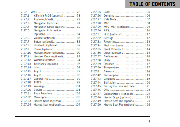 Official KTM 2020 1290 Super Adventure S Owners Manual (Digital & Physical Copy)