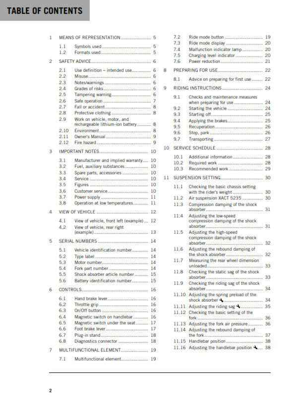 Official KTM 2020 SX-E 5 Owners Manual (Digital & Physical Copy)