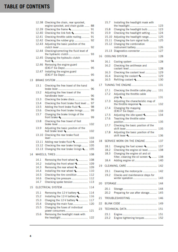 Official KTM 2020 250 EXC-F & EXC-F Six Days Owners Manual (Digital & Physical Copy)