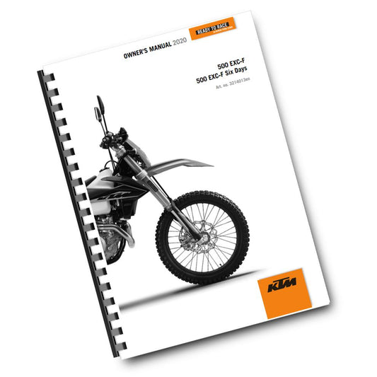 KTM 2020 - 500 EXC-F SIX DAYS US - OWNERS MANUAL USER GUIDE