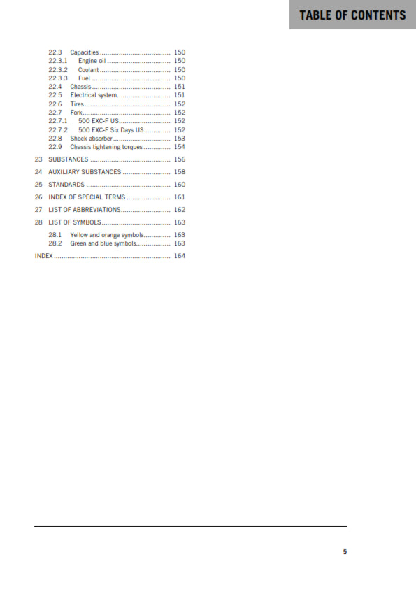 KTM 2020 - 500 EXC-F SIX DAYS US - OWNERS MANUAL USER GUIDE