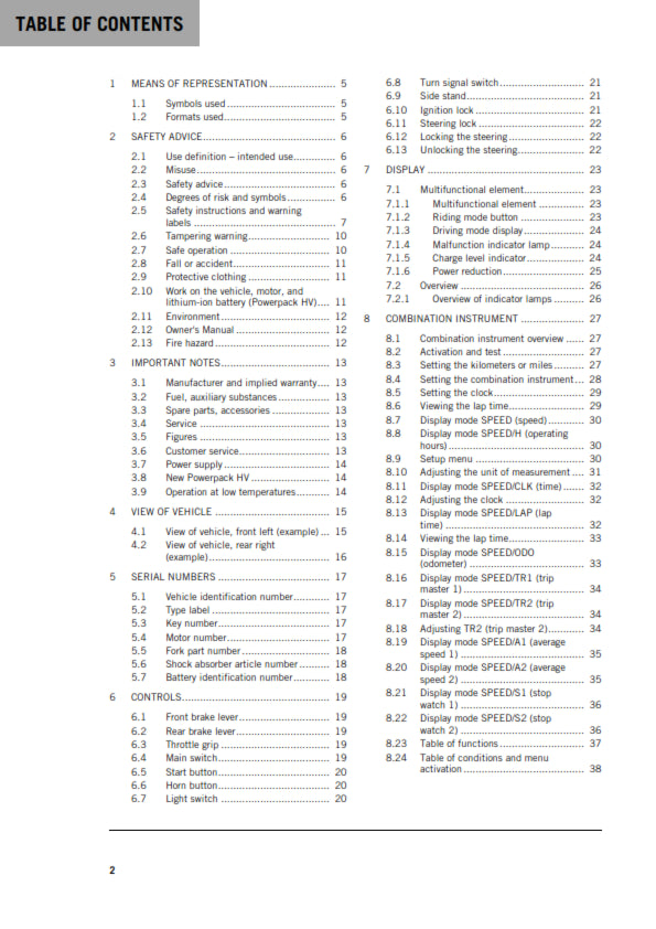 Official KTM 2020 Freeride E-XC Owners Manual (Digital & Physical Copy)