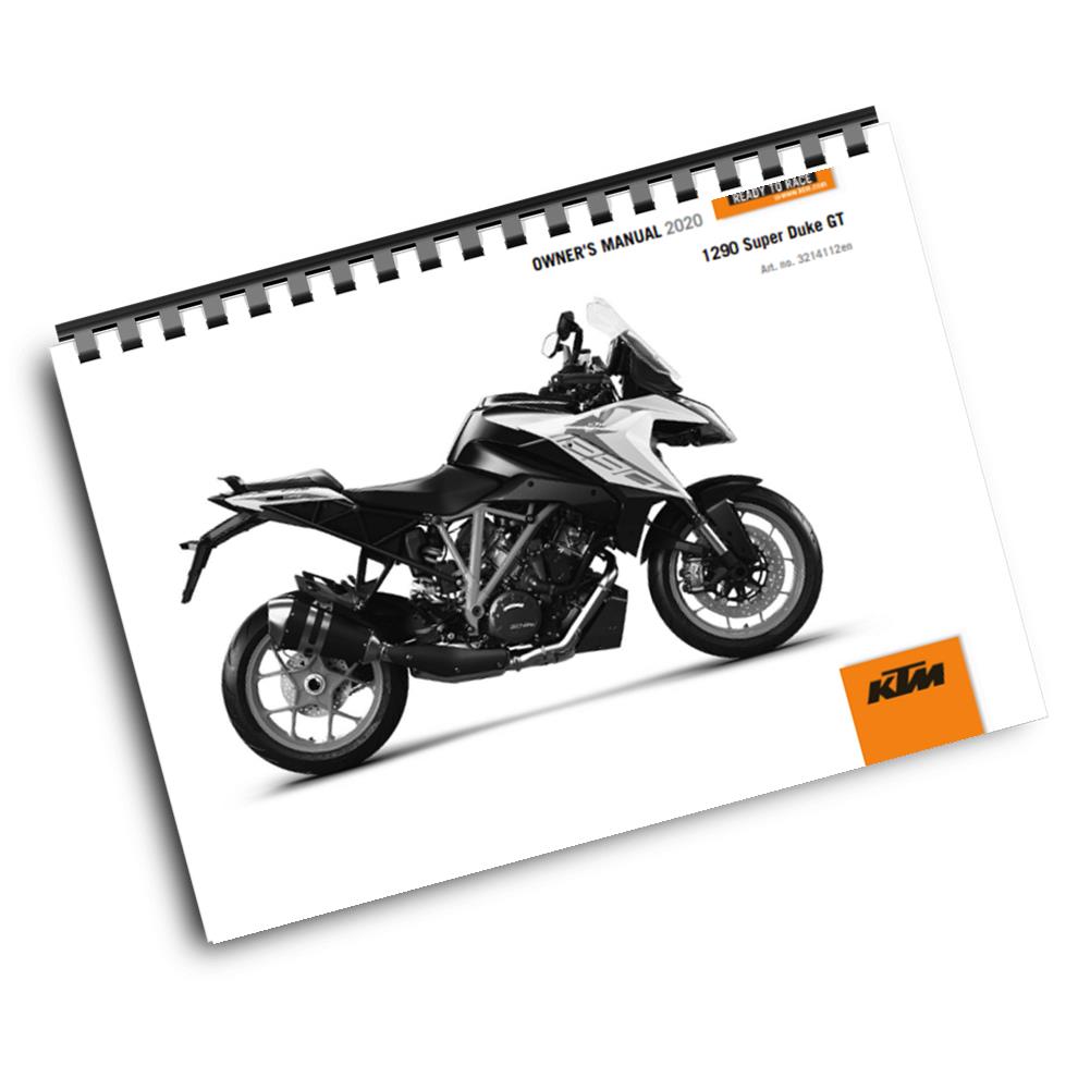 Official KTM 2020 1290 Super Duke GT Owners Manual (Digital & Physical Copy)