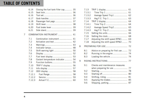 Official KTM 2020 RC 125 Owners Manual (Digital & Physical Copy)