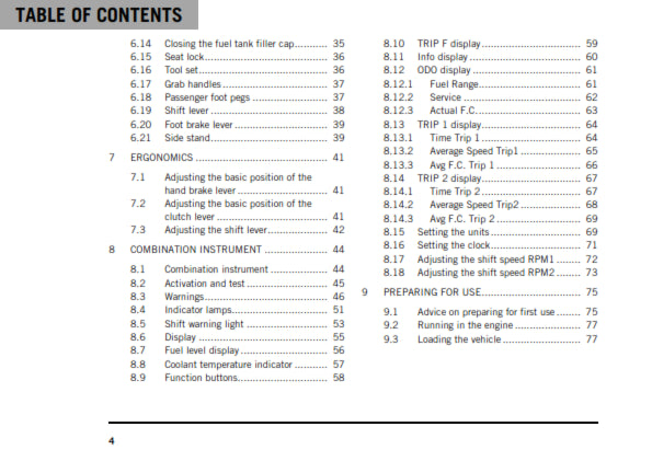 Official KTM 2020 RC 390 Owners Manual (Digital & Physical Copy)