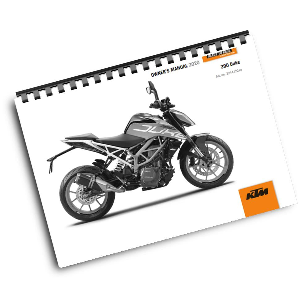 Official KTM 2020 390 Duke Owners Manual (Digital & Physical Copy)
