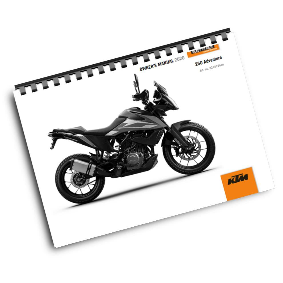 Official KTM 2020 250 Adventure Owners Manual (Digital & Physical Copy)