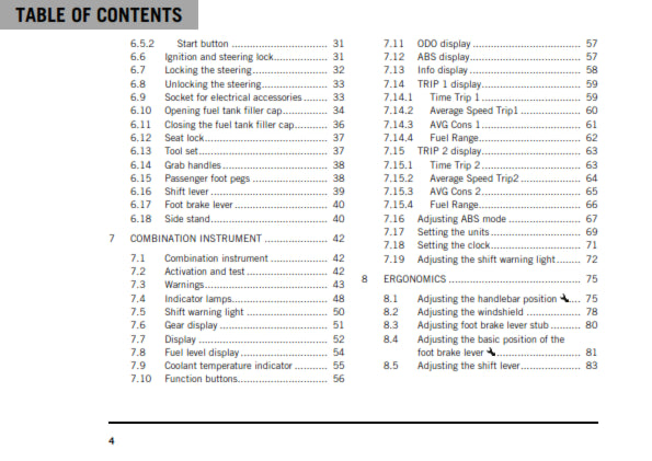 Official KTM 2020 250 Adventure Owners Manual (Digital & Physical Copy)