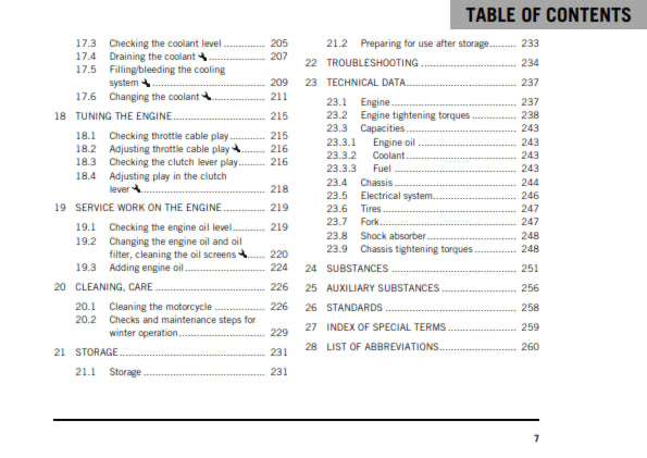 Official KTM 2020 250 Adventure Owners Manual (Digital & Physical Copy)