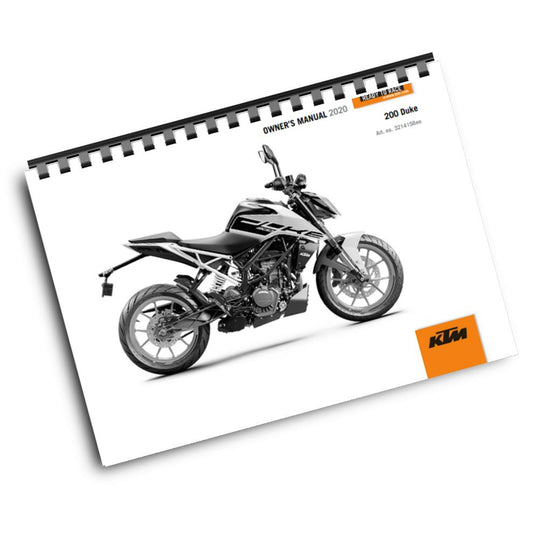 Official KTM 2020 200 Duke US Owners Manual (Digital & Physical Copy)