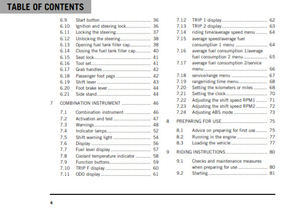 Official KTM 2020 200 Duke US Owners Manual (Digital & Physical Copy)