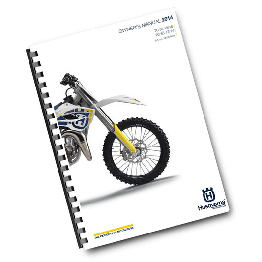 Official Husqvarna 2014 TC 85 19/16 & 17/14 Owners Manual (Digital & Physical Copy)