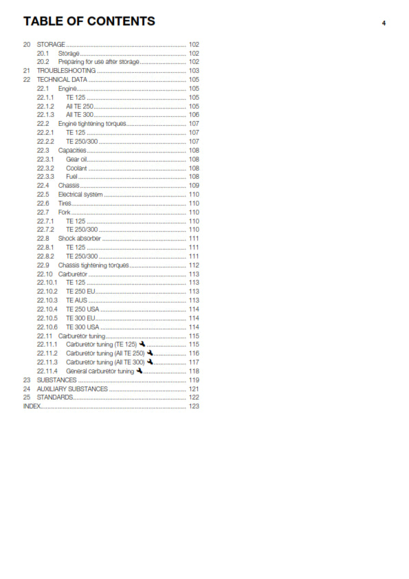 Official Husqvarna 2014 TE 125, 250 & 300 EU, AUS & USA Owners Manual (Digital & Physical Copy)