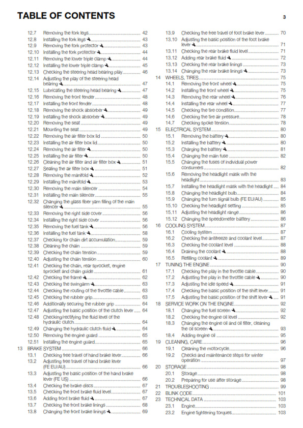 Official Husqvarna 2015 FE 250 EU, AU & US Owners Manual (Digital & Physical Copy)