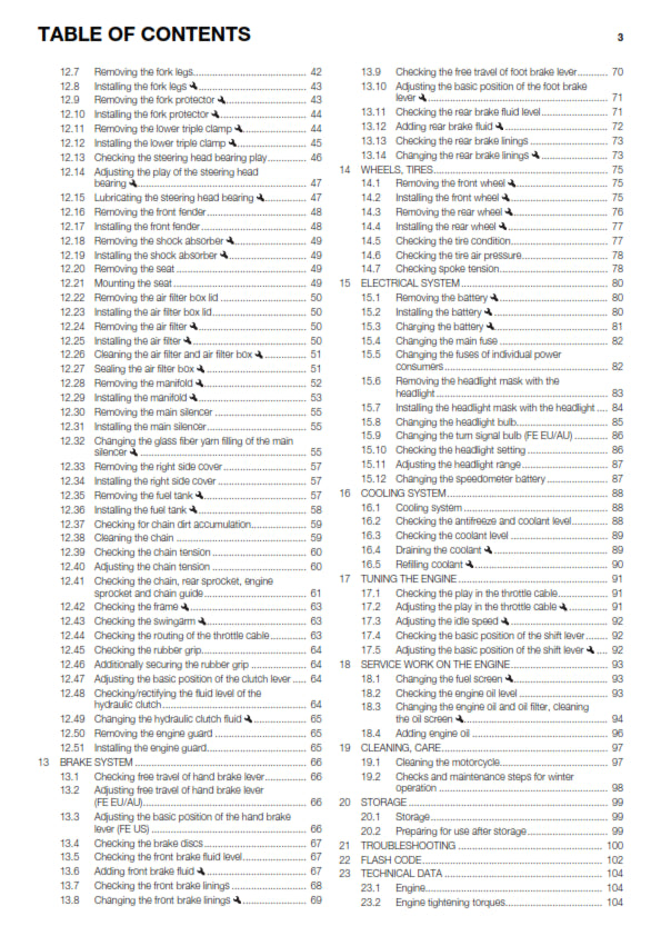 Official Husqvarna 2015 FE 350 EU, AU & US Owners Manual (Digital & Physical Copy)