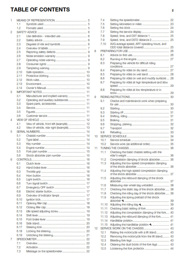 Official Husqvarna 2015 FE 501S US Owners Manual (Digital & Physical Copy)