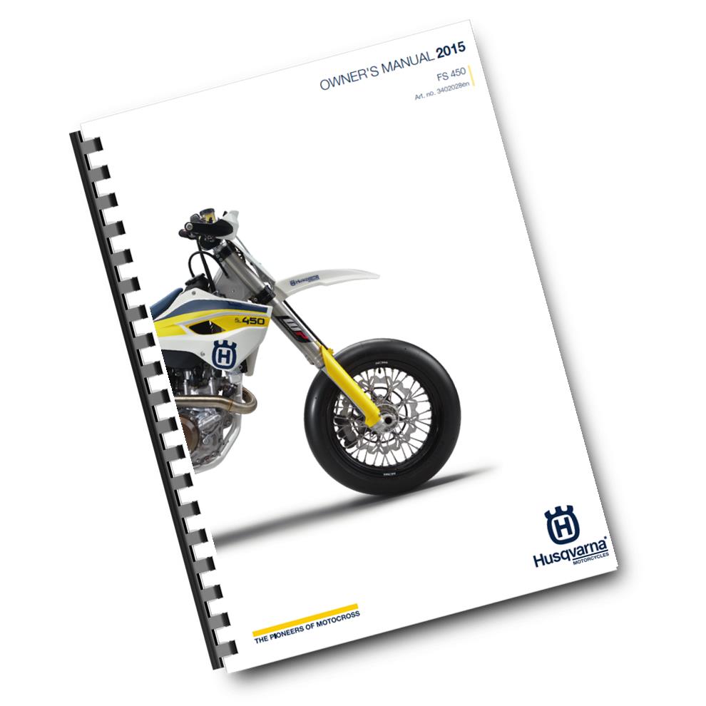 Official Husqvarna 2015 FS 450 Owners Manual (Digital & Physical Copy)