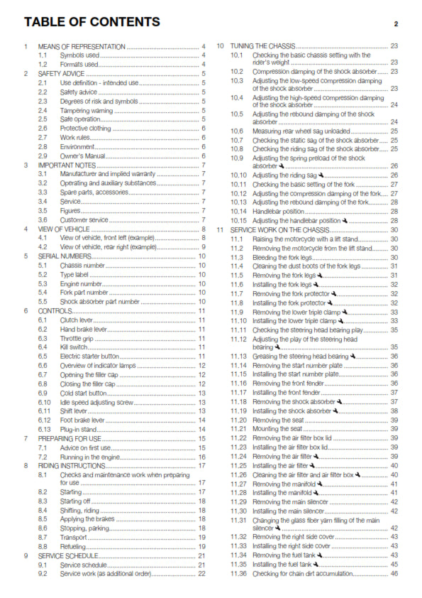 Official Husqvarna 2015 FS 450 Owners Manual (Digital & Physical Copy)