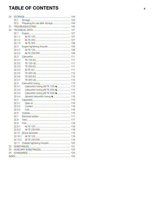 Official Husqvarna 2015 TE 125, 250 & 300 EU, US & AU Owners Manual (Digital & Physical Copy)